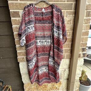 Live 4 Truth sheer kimono cardigan, size Large